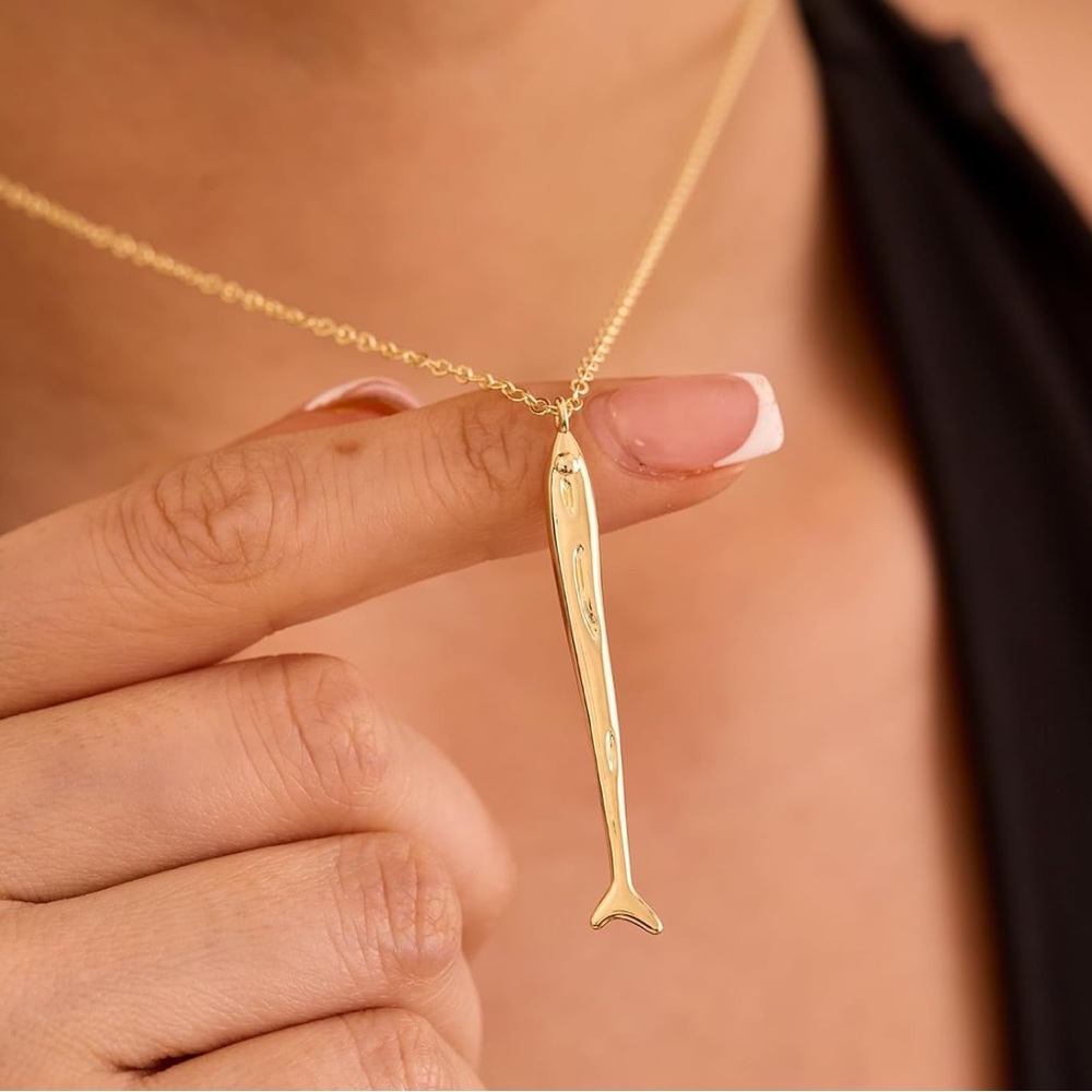New! Sardine 14K Gold Plated Necklace
